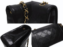 画像をギャラリービューアに読み込む, CHANEL シャネル マトラッセ25 ダイアナ Sフラップ Sチェーンショルダーバッグ 7番台 ココマーク ラムスキン ブラック 美品 中古 4b005549