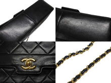 画像をギャラリービューアに読み込む, CHANEL シャネル マトラッセ25 ダイアナ Sフラップ Sチェーンショルダーバッグ 7番台 ココマーク ラムスキン ブラック 美品 中古 4b005549