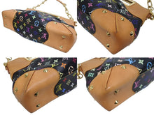 画像をギャラリービューアに読み込む, LOUIS VUITTON ルイヴィトン ショルダーバッグ ジュディMM ノワール 村上隆 M40256 モノグラムマルチカラー ブラック 美品 中古 4b005558