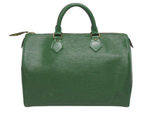 Load image into Gallery viewer, LOUIS VUITTON ルイヴィトン スピーディ30 ハンドバッグ M43004 カバン エピ グリーン レザー 美品 中古 4b005568
