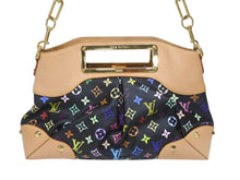 画像をギャラリービューアに読み込む, 極美品 LOUIS VUITTON ルイヴィトン ショルダーバッグ ジュディMM ノワール 村上隆 M40256 モノグラムマルチカラー ブラック 中古 4b005571