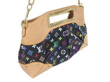 画像をギャラリービューアに読み込む, 極美品 LOUIS VUITTON ルイヴィトン ショルダーバッグ ジュディMM ノワール 村上隆 M40256 モノグラムマルチカラー ブラック 中古 4b005571