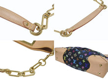 画像をギャラリービューアに読み込む, 極美品 LOUIS VUITTON ルイヴィトン ショルダーバッグ ジュディMM ノワール 村上隆 M40256 モノグラムマルチカラー ブラック 中古 4b005571
