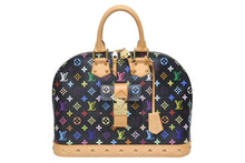Load image into Gallery viewer, 極美品 LOUIS VUITTON ルイヴィトン 村上隆 アルマGM ハンドバッグ M40442 モノグラム マルチカラー ブラック 中古 4b005572