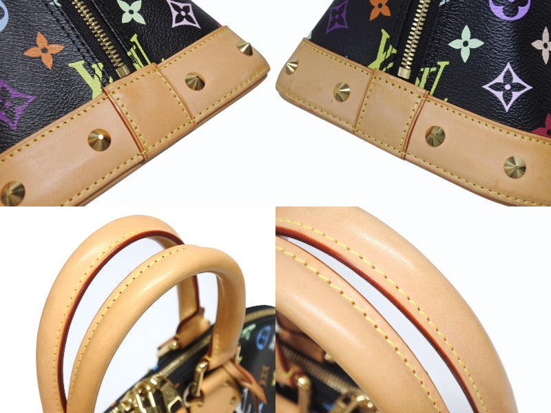 Very good condition LOUIS VUITTON Takashi Murakami Alma GM Handbag M40442 Monogram Multicolor Black Used 4b005572