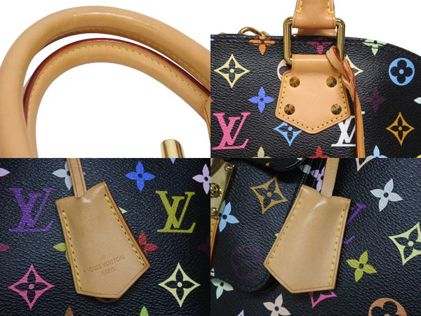 極美品 LOUIS VUITTON ルイヴィトン 村上隆 アルマGM ハンドバッグ M40442 モノグラム マルチカラー ブラック 中古 4b005572