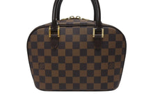 Load image into Gallery viewer, 極美品 LOUIS VUITTON ルイヴィトン ダミエ エベヌ サリア ミニ ハンドバッグ N51286 PVC レザー ブラウン ロゴ 手持ち 鞄 美品 中古 4b000102