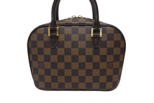 Load image into Gallery viewer, 極美品 LOUIS VUITTON ルイヴィトン ダミエ エベヌ サリア ミニ ハンドバッグ N51286 PVC レザー ブラウン ロゴ 手持ち 鞄 美品 中古 4b000102