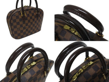 Load image into Gallery viewer, 極美品 LOUIS VUITTON ルイヴィトン ダミエ エベヌ サリア ミニ ハンドバッグ N51286 PVC レザー ブラウン ロゴ 手持ち 鞄 美品 中古 4b000102