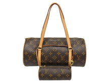 Load image into Gallery viewer, 新品同様 LOUIS VUITTON ルイヴィトン パピヨン30 ハンドバッグ M51385 筒型 モノグラムキャンバス ブラウン 中古 4b005589