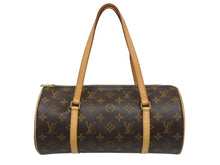 Load image into Gallery viewer, 新品同様 LOUIS VUITTON ルイヴィトン パピヨン30 ハンドバッグ M51385 筒型 モノグラムキャンバス ブラウン 中古 4b005589
