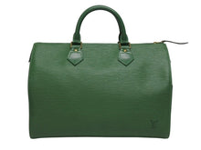 Load image into Gallery viewer, LOUIS VUITTON ルイヴィトン スピーディ30 ハンドバッグ M43004 カバン エピ グリーン レザー 美品 中古 4b005591