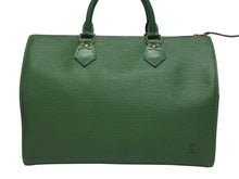 Load image into Gallery viewer, LOUIS VUITTON ルイヴィトン スピーディ30 ハンドバッグ M43004 カバン エピ グリーン レザー 美品 中古 4b005591