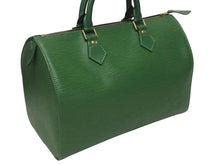 Load image into Gallery viewer, LOUIS VUITTON ルイヴィトン スピーディ30 ハンドバッグ M43004 カバン エピ グリーン レザー 美品 中古 4b005591
