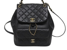 Load image into Gallery viewer, 新品同様 CHANEL シャネル リュック バックパック ココマーク キルティング ブラック ランダム番台 中古 4b005592