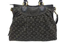 Load image into Gallery viewer, LOUIS VUITTON ルイヴィトン ネオカヴィ GM ハンドバッグ M95352 モノグラムデニム ブラック レザー ゴールド金具 美品 中古 4b005596