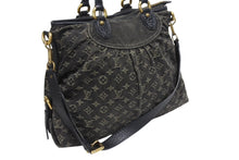 Load image into Gallery viewer, LOUIS VUITTON ルイヴィトン ネオカヴィ GM ハンドバッグ M95352 モノグラムデニム ブラック レザー ゴールド金具 美品 中古 4b005596
