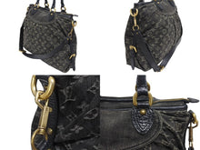 Load image into Gallery viewer, LOUIS VUITTON ルイヴィトン ネオカヴィ GM ハンドバッグ M95352 モノグラムデニム ブラック レザー ゴールド金具 美品 中古 4b005596