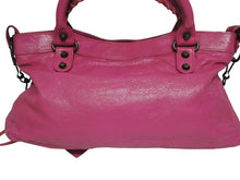 画像をギャラリービューアに読み込む, BALENCIAGA バレンシアガ ザシティ ショルダーバッグ ハンドバッグ 2way 115748 シープスキン ピンク 美品 中古 4b005603