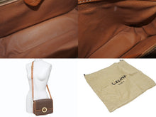 画像をギャラリービューアに読み込む, CELINE セリーヌ マカダム デカサークル金具 フラップ ショルダーバッグ M13 イタリア製 ブラウン ゴールド金具 美品 中古 4b005605