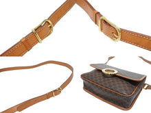 画像をギャラリービューアに読み込む, CELINE セリーヌ マカダム デカサークル金具 フラップ ショルダーバッグ M13 イタリア製 ブラウン ゴールド金具 美品 中古 4b005605