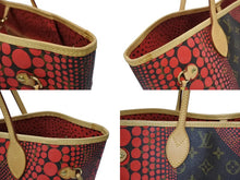 Load image into Gallery viewer, 極美品 LOUIS VUITTON ルイヴィトン ハンドバッグ M40686 ネヴァーフルMM 草間彌生 レッド ゴールド金具 中古 4b005608