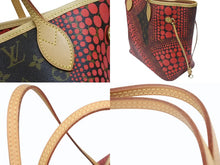 Load image into Gallery viewer, 極美品 LOUIS VUITTON ルイヴィトン ハンドバッグ M40686 ネヴァーフルMM 草間彌生 レッド ゴールド金具 中古 4b005608