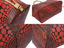 Load image into Gallery viewer, 極美品 LOUIS VUITTON ルイヴィトン ハンドバッグ M40686 ネヴァーフルMM 草間彌生 レッド ゴールド金具 中古 4b005608