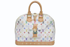 LOUIS VUITTON ルイヴィトン 村上隆 アルマGM ハンドバッグ M40441 モノグラム マルチカラー ホワイト 美品 中古 4b005618