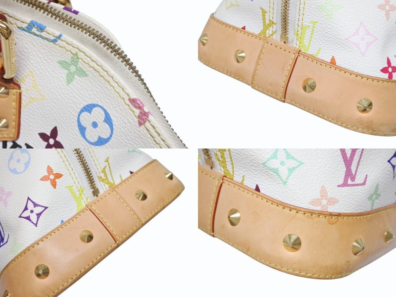 LOUIS VUITTON Takashi Murakami Alma GM Handbag M40441 Monogram Multicolor White Good Condition Used 4b005618