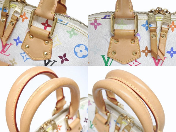 LOUIS VUITTON ルイヴィトン 村上隆 アルマGM ハンドバッグ M40441 モノグラム マルチカラー ホワイト 美品 中古 4b005618