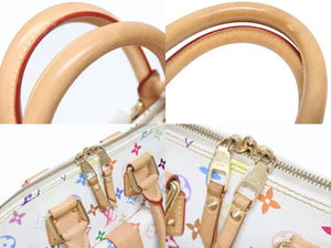 LOUIS VUITTON ルイヴィトン 村上隆 アルマGM ハンドバッグ M40441 モノグラム マルチカラー ホワイト 美品 中古 4b005618