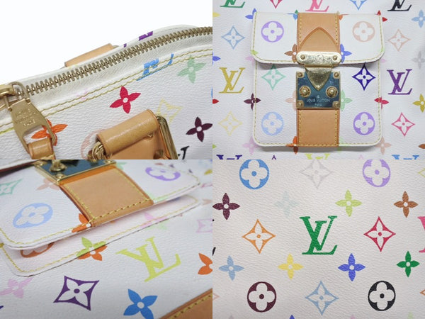 LOUIS VUITTON ルイヴィトン 村上隆 アルマGM ハンドバッグ M40441 モノグラム マルチカラー ホワイト 美品 中古 4b005618