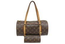 Load image into Gallery viewer, LOUIS VUITTON ルイヴィトン パピヨン30 ハンドバッグ M51385 筒型 モノグラムキャンバス ブラウン 美品 中古 4b005620