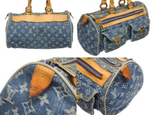 Load image into Gallery viewer, LOUIS VUITTON ルイヴィトン ネオスピーディ ハンドバッグ M95019 モノグラム デニム インディゴブルー ゴールド金具 美品 中古 4b005621