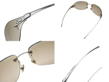 画像をギャラリービューアに読み込む, 極美品 CARTIER カルティエ メガネ リムレス ブラウン サングラス シルバー金具 メタル プラスチック 中古 4b005631