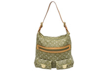 画像をギャラリービューアに読み込む, 極美品 LOUIS VUITTON ルイヴィトン バギーGM ワンショルダーバッグ M95211 モノグラム デニム カーキ ゴールド金具 中古 4b005632