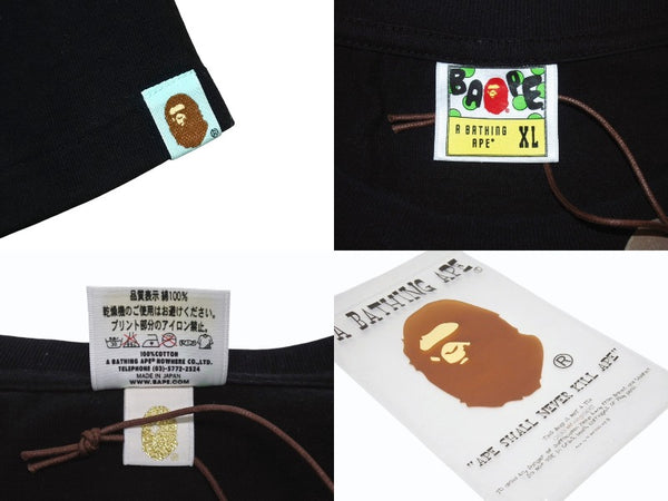 新品未使用 A BATHING APE アベイシングエイプ x RSVP アールエスヴィーピー 半袖Tシャツ サイズXL 2015年コラボ ブラック 中古 4b005640