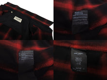 Load image into Gallery viewer, 極美品 SAINT LAURENT PARIS サンローランパリ オンブレチェック長袖シャツ 326627 Y729B サイズ38 13AW レッド 中古 4b005645