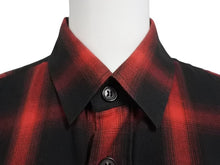 Load image into Gallery viewer, 極美品 SAINT LAURENT PARIS サンローランパリ オンブレチェック長袖シャツ 326627 Y729B サイズ38 13AW レッド 中古 4b005645