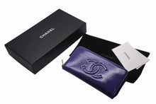 Load image into Gallery viewer, 極美品 CHANEL シャネル ラウンドファスナーウォレット 長財布 22番台 パテントレザー エナメル パープル シルバー金具 中古 4b005657