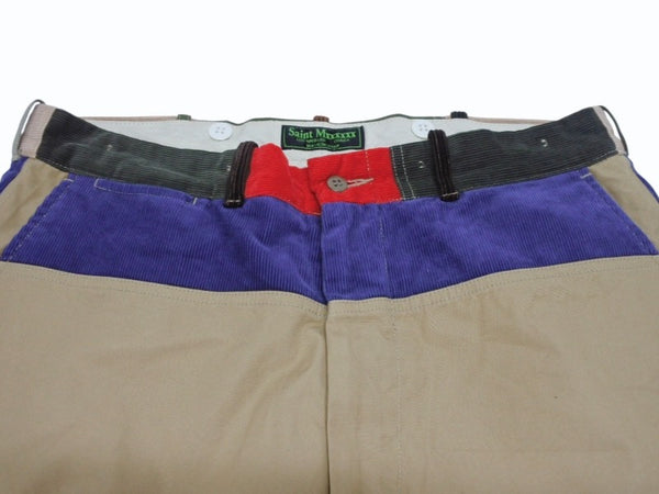 極美品 SAINT MICHAEL セントマイケル PATCHWORK PANTS パッチワークパンツ SM-YS1-0000-C38 サイズM コーデュロイ 中古 4b005661