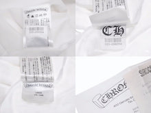 画像をギャラリービューアに読み込む, CHROME HEARTS クロムハーツ 半袖Tシャツ サイズL ホースシュー スクロールラベルロゴ プリント ホワイト 新型 美品 中古 4b005664