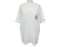 画像をギャラリービューアに読み込む, CHROME HEARTS クロムハーツ 半袖Tシャツ サイズL ホースシュー スクロールラベルロゴ プリント ホワイト 新型 美品 中古 4b005664