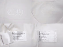 画像をギャラリービューアに読み込む, CHROME HEARTS クロムハーツ 半袖Tシャツ サイズL ホースシュー スクロールラベルロゴ プリント ホワイト 新型 美品 中古 4b005664