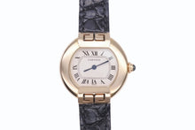 画像をギャラリービューアに読み込む, 極美品 CARTIER カルティエ 腕時計 エリプスアールデコSM クォーツ 金無垢 W1513656 K18イエローゴールド レザー ブラック 中古 4b005668