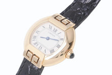 画像をギャラリービューアに読み込む, 極美品 CARTIER カルティエ 腕時計 エリプスアールデコSM クォーツ 金無垢 W1513656 K18イエローゴールド レザー ブラック 中古 4b005668