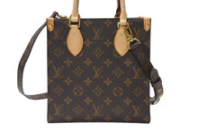 Load image into Gallery viewer, 極美品 LOUIS VUITTON ルイヴィトン サックプラBB ハンドバッグ M46265 モノグラム 2WAY PVC レザー ブラウン ゴールド金具 中古 4b005671