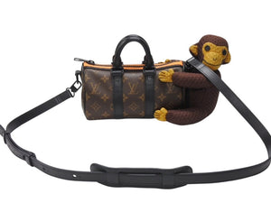 極美品 LOUIS VUITTON ルイヴィトン モノグラム LVフレンド キーポル XS モンキー 2WAY ブラウン M80118 中古 4b005675