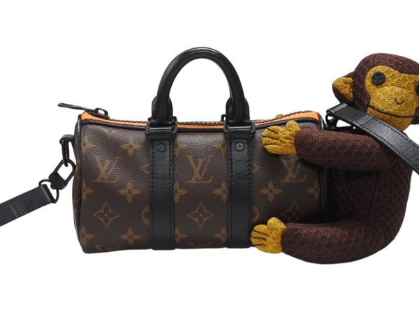 極美品 LOUIS VUITTON ルイヴィトン モノグラム LVフレンド キーポル XS モンキー 2WAY ブラウン M80118 中古 4b005675